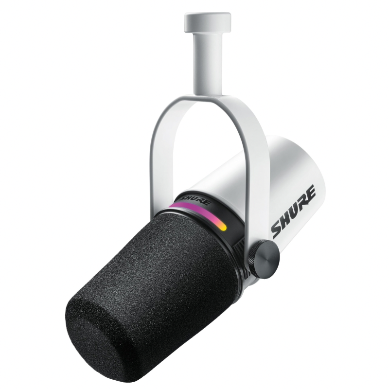Shure MV7 microphone white
