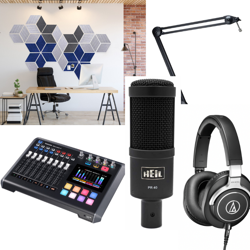 1 person Intermediate_Podcast_Bundle_-_Heil_PR40_Mic