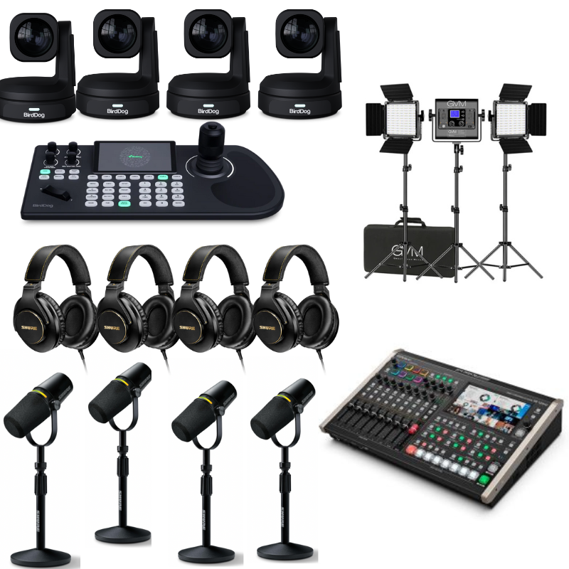 Professional Multi-Camera Podcast Production Studio Bundle