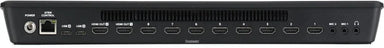 Back view of a computer docking station with multiple ports.