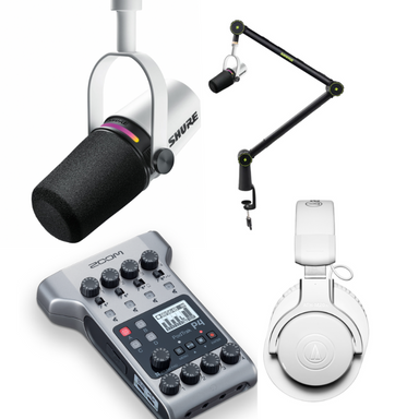 Budget podcast bundle - color white