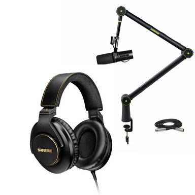 Shure MV7+ 1 person Podcast Bundle black