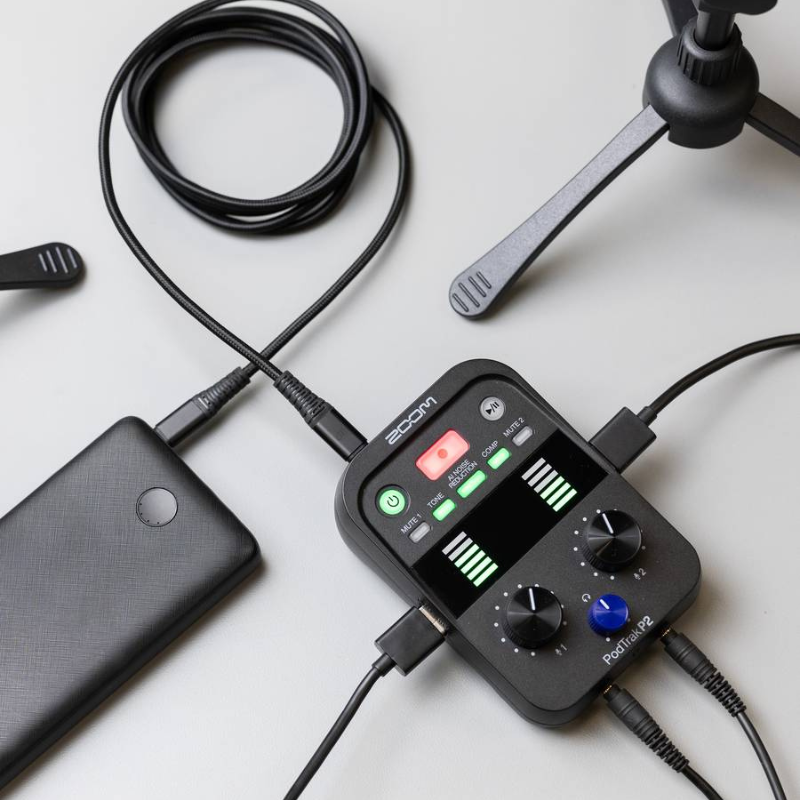 P2 Mic Zoom PodTrak P2 USB Mic Recorder — Podcast Provisions