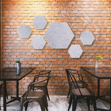 podcasting studio sound absorbing panels Hex design