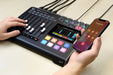 tascam during podcast